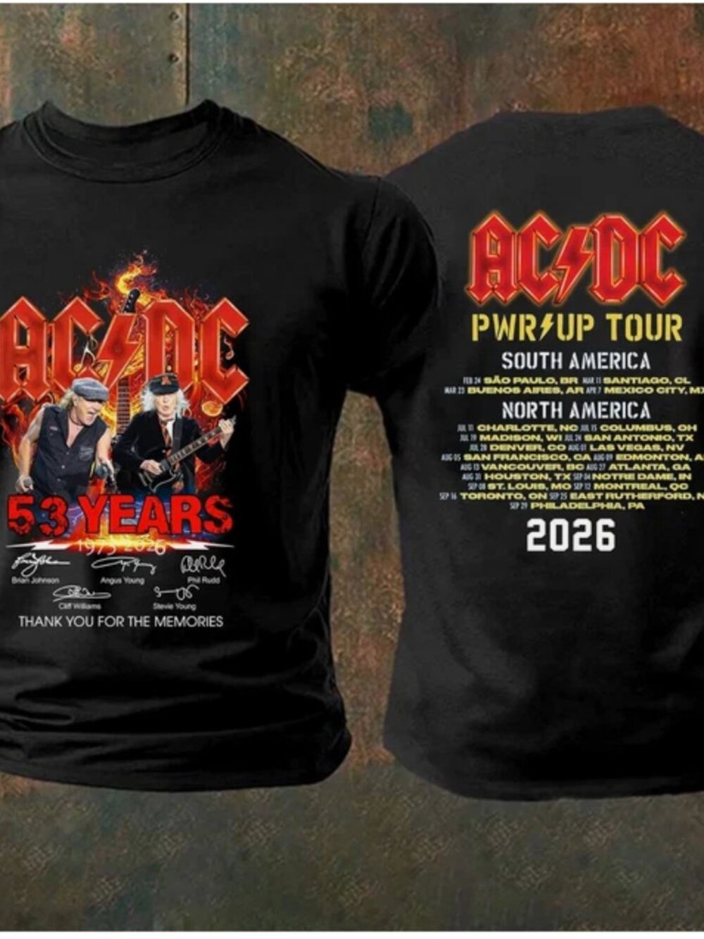 AC/DC PWR/UP Tour Graphic Tee - Black